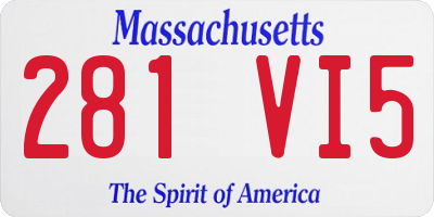 MA license plate 281VI5