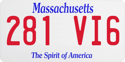 MA license plate 281VI6