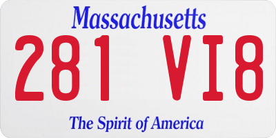 MA license plate 281VI8