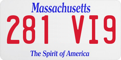 MA license plate 281VI9