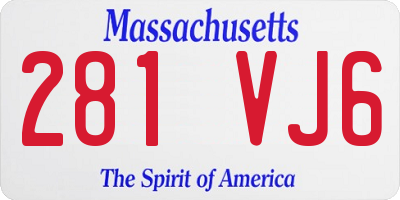 MA license plate 281VJ6
