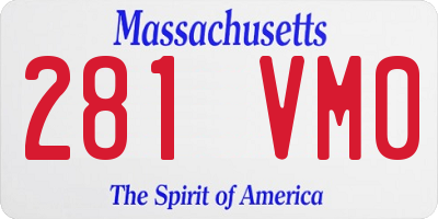 MA license plate 281VM0