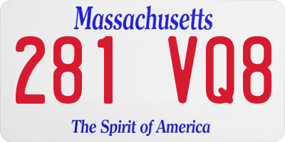 MA license plate 281VQ8