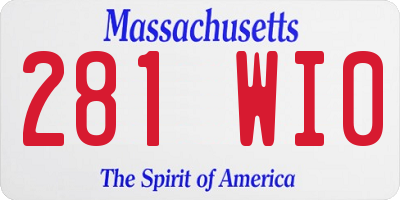 MA license plate 281WI0