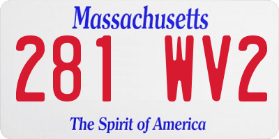 MA license plate 281WV2