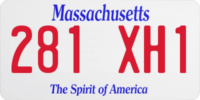 MA license plate 281XH1