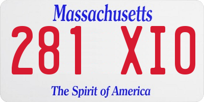 MA license plate 281XI0