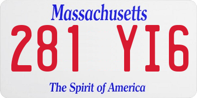 MA license plate 281YI6