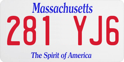 MA license plate 281YJ6