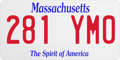 MA license plate 281YM0