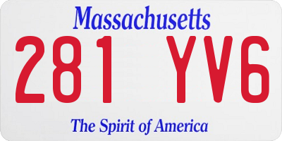 MA license plate 281YV6