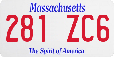 MA license plate 281ZC6