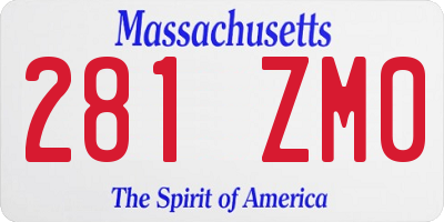 MA license plate 281ZM0