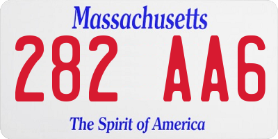 MA license plate 282AA6