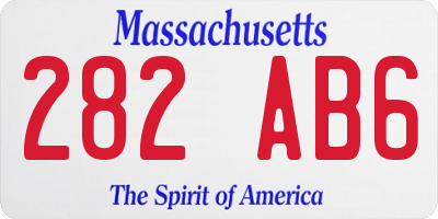 MA license plate 282AB6