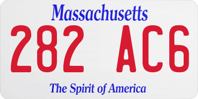 MA license plate 282AC6