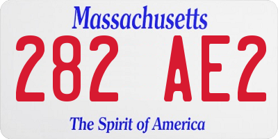 MA license plate 282AE2