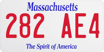 MA license plate 282AE4