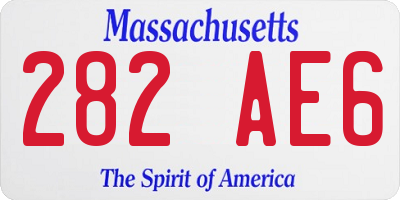 MA license plate 282AE6