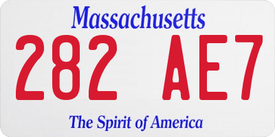 MA license plate 282AE7