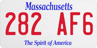 MA license plate 282AF6