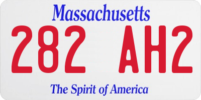 MA license plate 282AH2