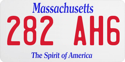 MA license plate 282AH6