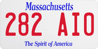 MA license plate 282AI0