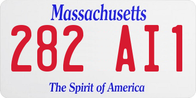 MA license plate 282AI1