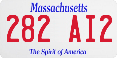 MA license plate 282AI2