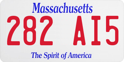 MA license plate 282AI5