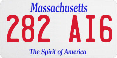 MA license plate 282AI6