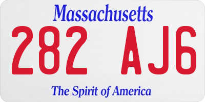 MA license plate 282AJ6
