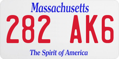 MA license plate 282AK6