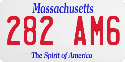 MA license plate 282AM6