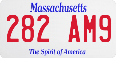 MA license plate 282AM9