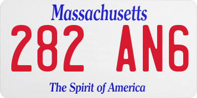 MA license plate 282AN6