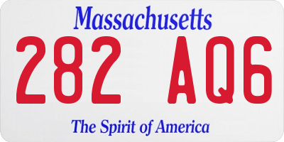 MA license plate 282AQ6