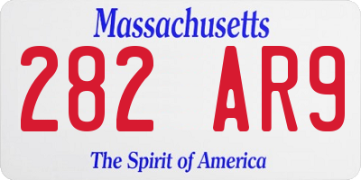 MA license plate 282AR9