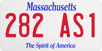 MA license plate 282AS1