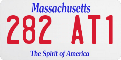 MA license plate 282AT1
