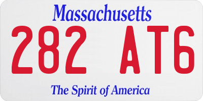 MA license plate 282AT6
