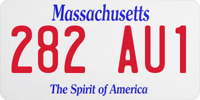 MA license plate 282AU1