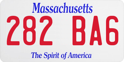 MA license plate 282BA6
