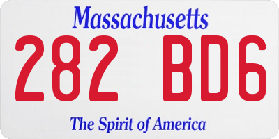 MA license plate 282BD6