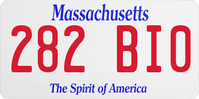MA license plate 282BI0