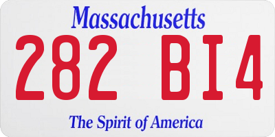MA license plate 282BI4