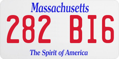 MA license plate 282BI6