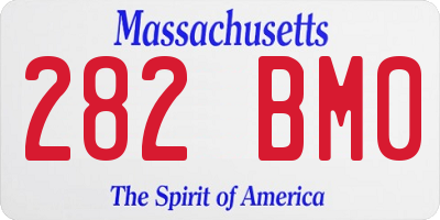 MA license plate 282BM0