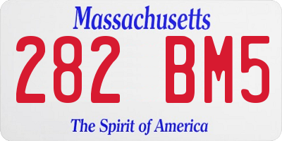 MA license plate 282BM5